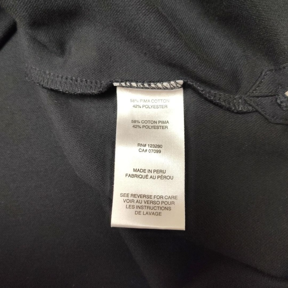 Travis Mathew Polo Shirt Mens Large Black Striped Pima Cotton Pocket Collared - Picture 7 of 11